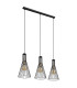 Milli Bar Pendant Ceiling Light Black 3x E27-2