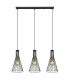 Milli Bar Pendant Ceiling Light Black 3x E27-3