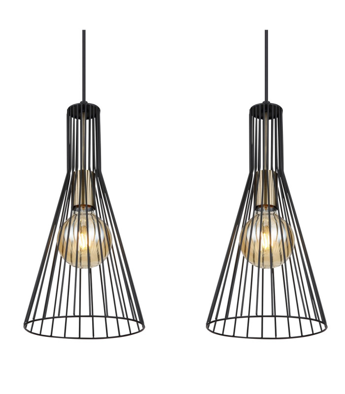Milli Bar Pendant Ceiling Light Black 3x E27-4