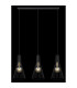 Milli Bar Pendant Ceiling Light Black 3x E27-6