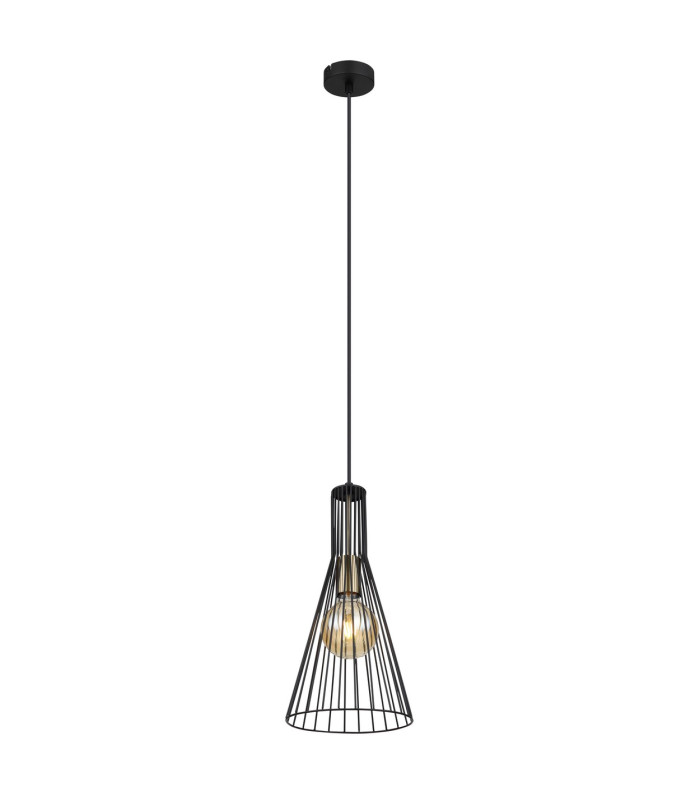 Milli Wire Frame Pendant Ceiling Light Black 1x E27-1