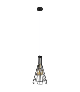 Milli Wire Frame Pendant Ceiling Light Black 1x E27-2