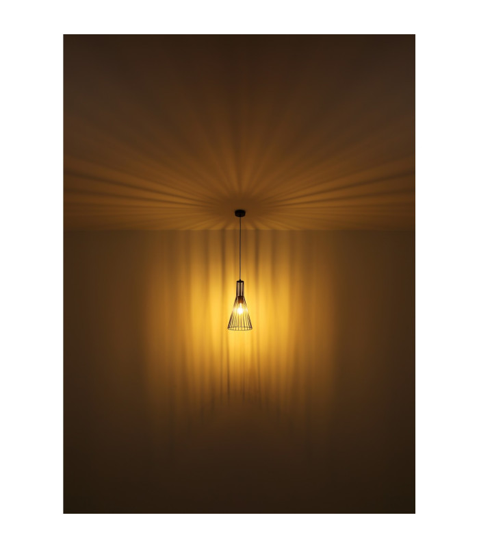 Milli Wire Frame Pendant Ceiling Light Black 1x E27-5