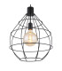 Edwin Wire Frame Pendant Ceiling Light Black 1x E27-3