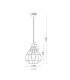 Edwin Wire Frame Pendant Ceiling Light Black 1x E27-6