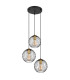 Eusebius Cluster Pendant Ceiling Light Black 3x E27-2