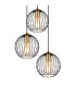 Eusebius Cluster Pendant Ceiling Light Black 3x E27-3