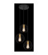 Eusebius Cluster Pendant Ceiling Light Black 3x E27-4
