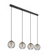 Eusebius Bar Pendant Ceiling Light Black 4x E14-2