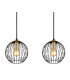 Eusebius Bar Pendant Ceiling Light Black 4x E14-4