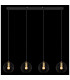 Eusebius Bar Pendant Ceiling Light Black 4x E14-6