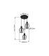 Ryan Cluster Pendant Ceiling Light Matt Black Smoke Glass Shade 3x E27-5