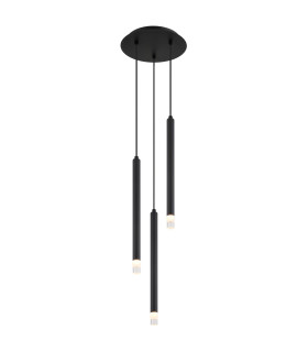 Ryan Cluster Pendant Ceiling Light Matt Black 3x G9-1