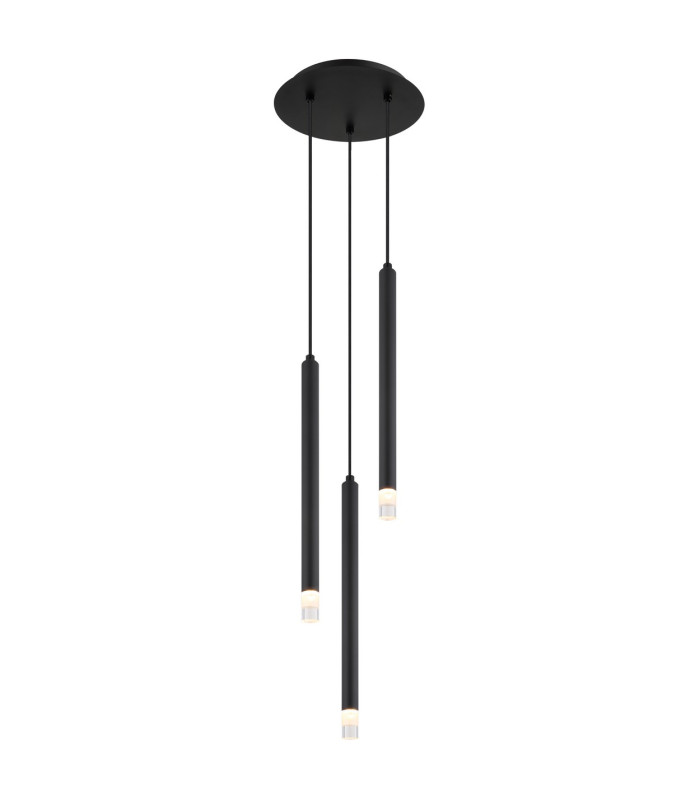 Ryan Cluster Pendant Ceiling Light Matt Black 3x G9-1