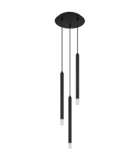 Ryan Cluster Pendant Ceiling Light Matt Black 3x G9-2