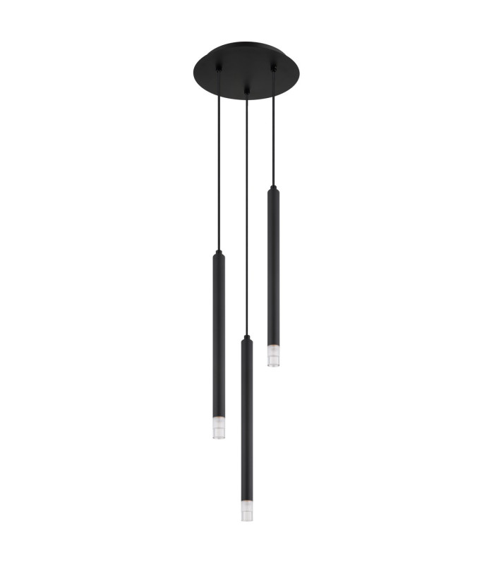 Ryan Cluster Pendant Ceiling Light Matt Black 3x G9-2