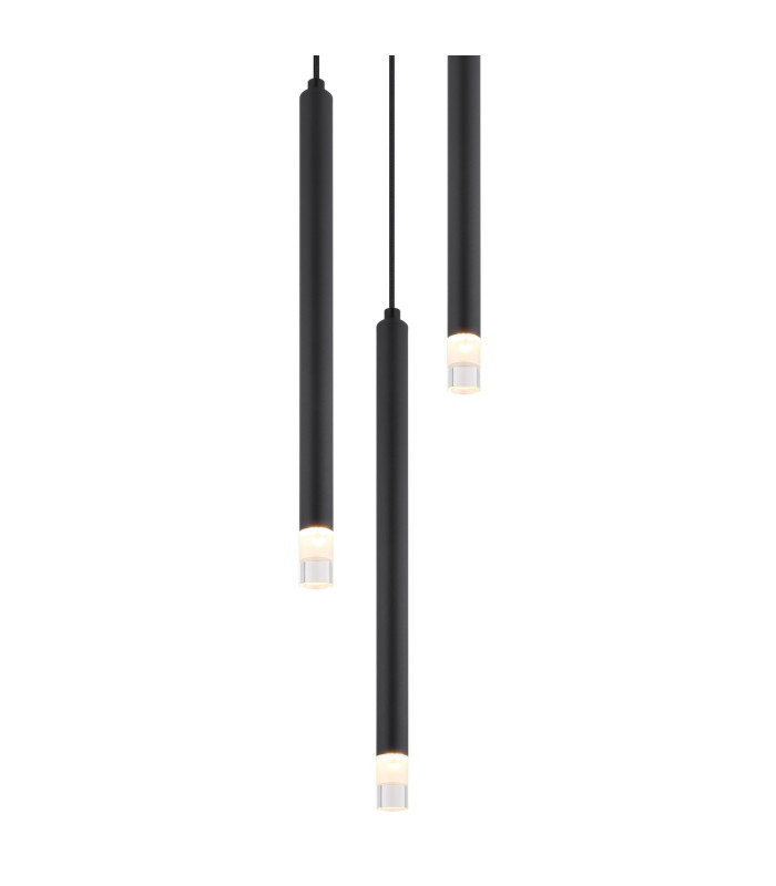 Ryan Cluster Pendant Ceiling Light Matt Black 3x G9-3