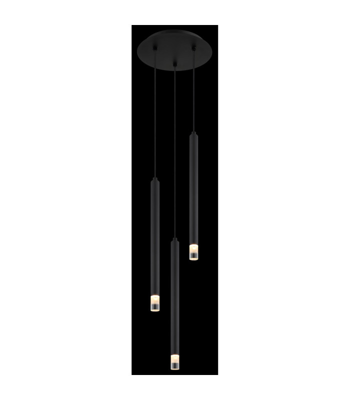 Ryan Cluster Pendant Ceiling Light Matt Black 3x G9-4
