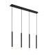 Ryan Bar Pendant Ceiling Light Matt Black 4x G9-1