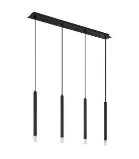 Ryan Bar Pendant Ceiling Light Matt Black 4x G9-2