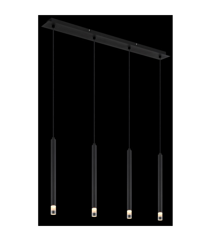 Ryan Bar Pendant Ceiling Light Matt Black 4x G9-5