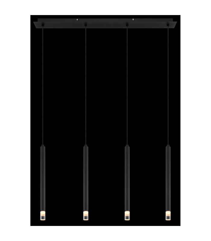 Ryan Bar Pendant Ceiling Light Matt Black 4x G9-6