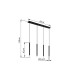 Ryan Bar Pendant Ceiling Light Matt Black 4x G9-8