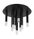 Ryan Multi Arm Semi Flush Ceiling Lamp Matt Black 9x G9-2