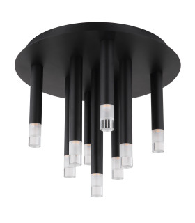 Ryan Multi Arm Semi Flush Ceiling Lamp Matt Black 9x G9-2