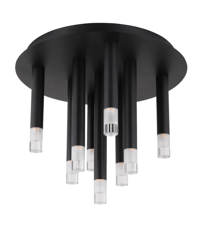 Ryan Multi Arm Semi Flush Ceiling Lamp Matt Black 9x G9-2