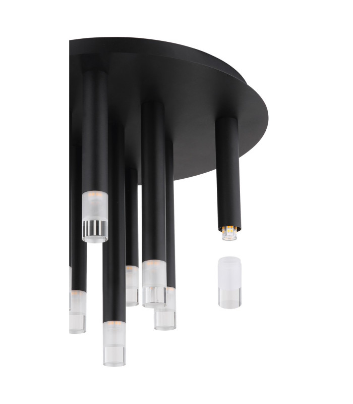Ryan Multi Arm Semi Flush Ceiling Lamp Matt Black 9x G9-3