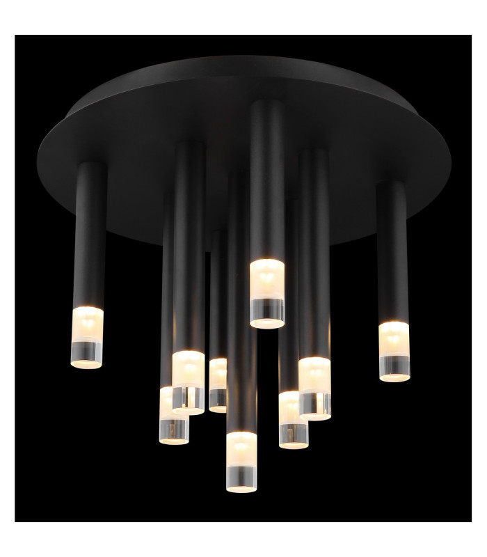 Ryan Multi Arm Semi Flush Ceiling Lamp Matt Black 9x G9-4
