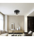 Ryan Multi Arm Semi Flush Ceiling Lamp Matt Black 9x G9-5