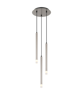 Ryan Cluster Pendant Ceiling Light Nickel Matt 3x G9-1