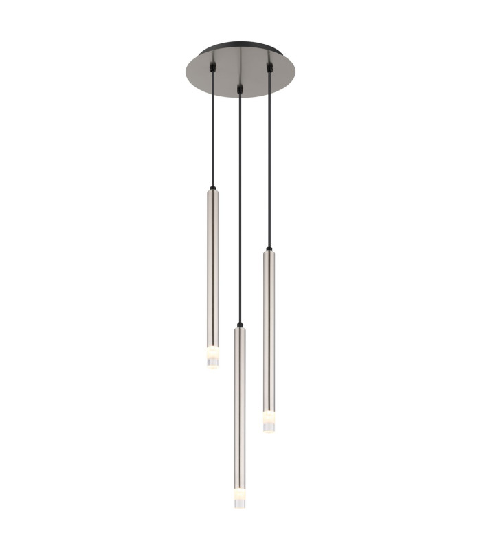 Ryan Cluster Pendant Ceiling Light Nickel Matt 3x G9-1