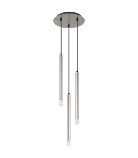 Ryan Cluster Pendant Ceiling Light Nickel Matt 3x G9-2