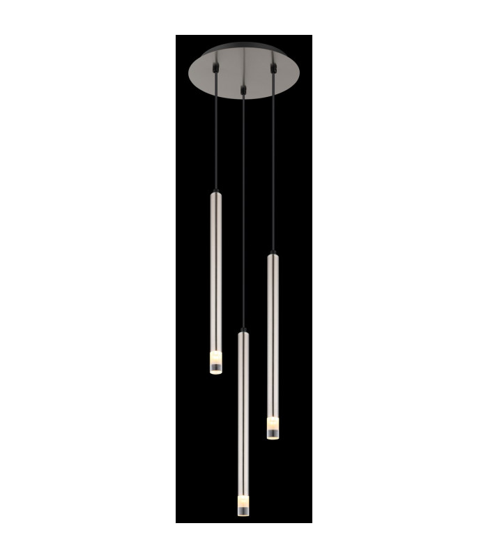 Ryan Cluster Pendant Ceiling Light Nickel Matt 3x G9-4