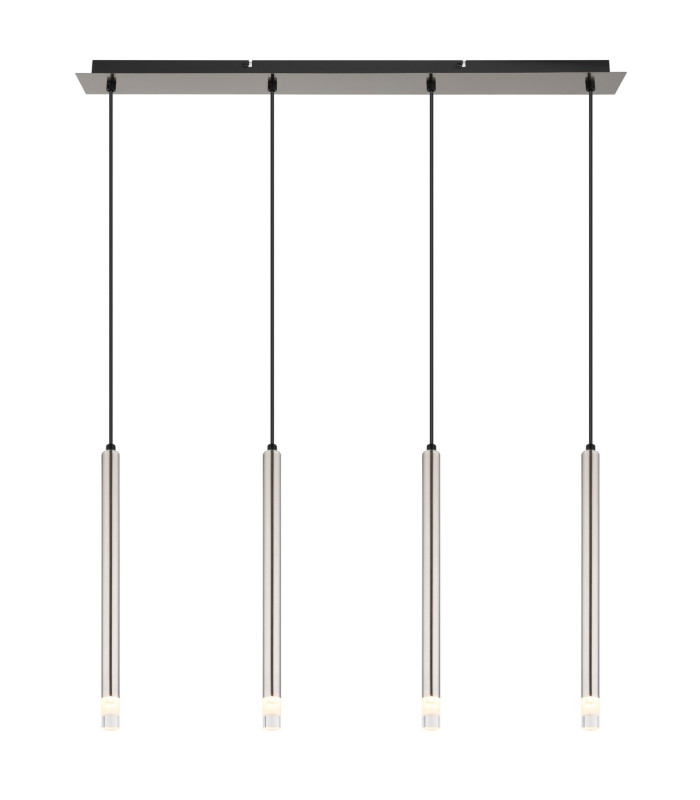 Ryan Bar Pendant Ceiling Light Nickel Matt 4x G9-3