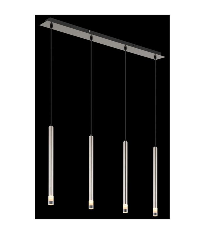 Ryan Bar Pendant Ceiling Light Nickel Matt 4x G9-4