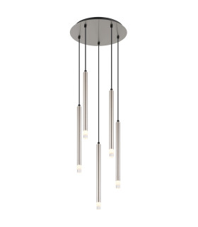 Ryan Cluster Pendant Ceiling Light Nickel Matt 5x G9-1