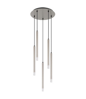 Ryan Cluster Pendant Ceiling Light Nickel Matt 5x G9-2