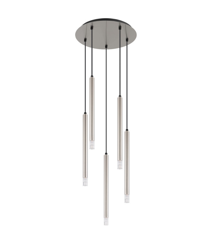 Ryan Cluster Pendant Ceiling Light Nickel Matt 5x G9-2