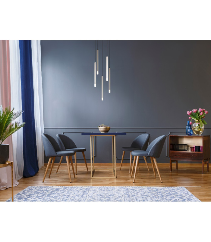 Ryan Cluster Pendant Ceiling Light Nickel Matt 5x G9-4