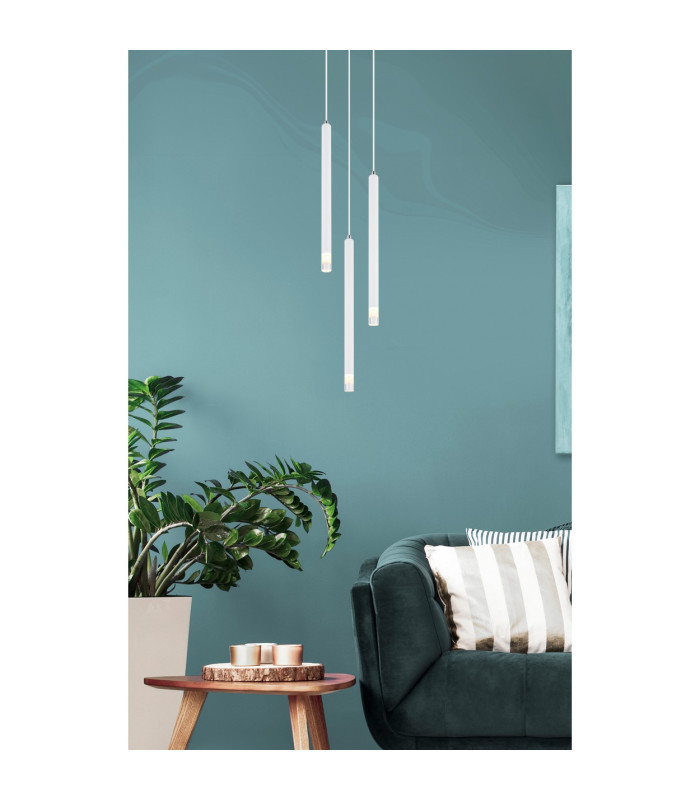 Ryan Cluster Pendant Ceiling Light White Matt 3x G9-5