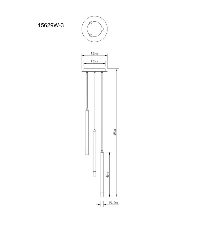 Ryan Cluster Pendant Ceiling Light White Matt 3x G9-6