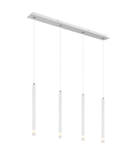 Ryan Bar Pendant Ceiling Light White Matt 4x G9-1