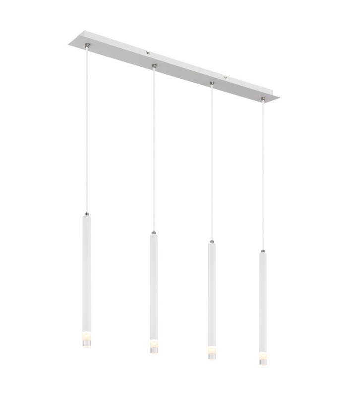 Ryan Bar Pendant Ceiling Light White Matt 4x G9-1
