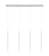 Ryan Bar Pendant Ceiling Light White Matt 4x G9-3