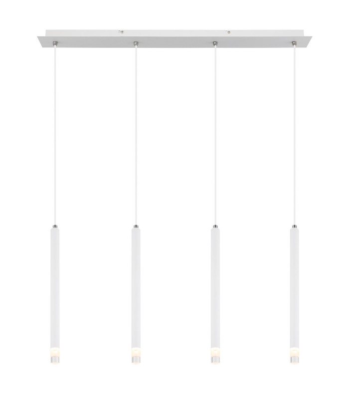 Ryan Bar Pendant Ceiling Light White Matt 4x G9-3
