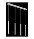 Ryan Bar Pendant Ceiling Light White Matt 4x G9-4